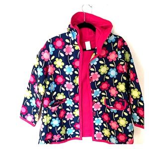 Girls Gymboree floral rain jacket